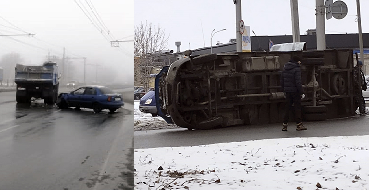 В Балаково произошли ДТП с КамАЗом и ЗИЛом