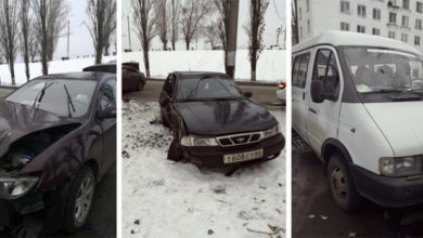 В Балаково рано утром на Леонова произошло тройное ДТП