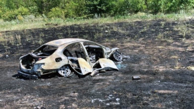 В ДТП под Алексеевкой сгорел автомобиль и погиб водитель