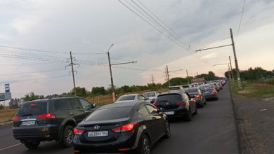 На дороге с Балаковской АЭС образовалась огромная пробка